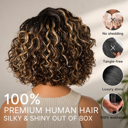 🔥🔥Ready-to-Wear Glueless Curly Bob Wig