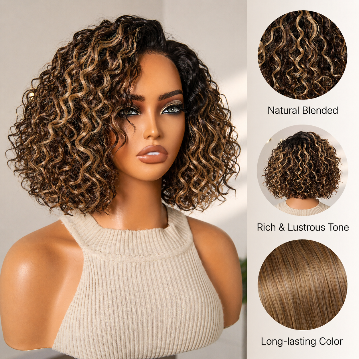 🔥🔥Ready-to-Wear Glueless Curly Bob Wig