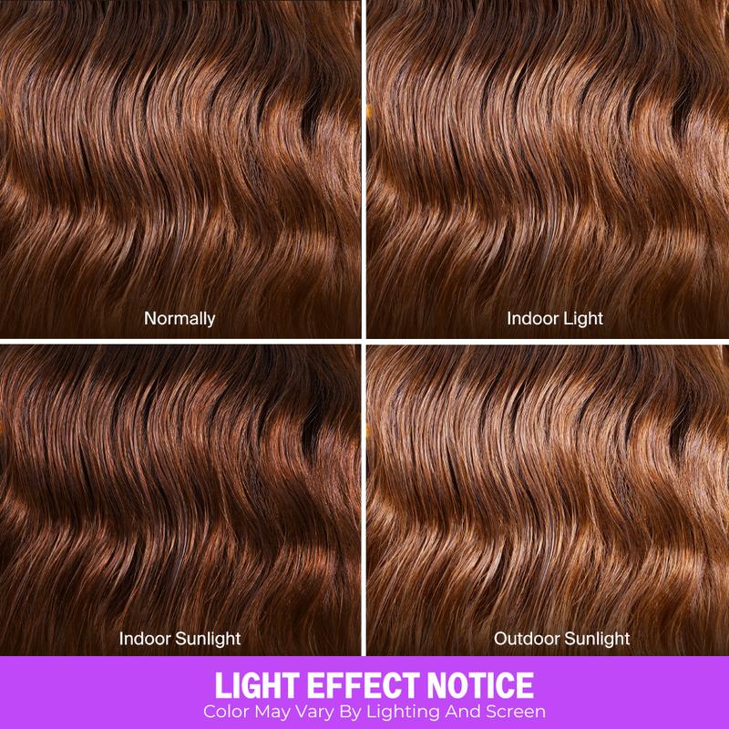 Megalook 13x6 Three-Go™ Chocolate Brown Glueless Wigs Bohemian Curl with Drawstring 100% Human Hair Wig