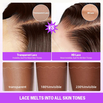 Megalook 13x6 Three-Go™ Chocolate Brown Glueless Wigs Bohemian Curl with Drawstring 100% Human Hair Wig