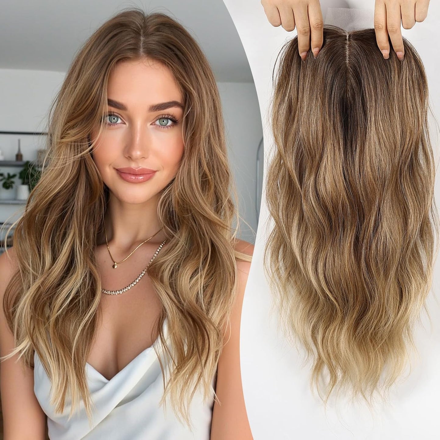 ⚡⚡ Final Hours –⚡2026 New Lightweight & Breathable Wavy Hair Topper